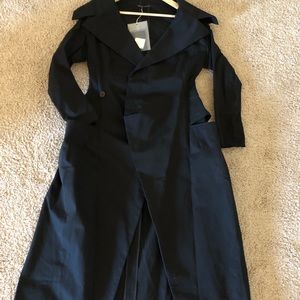 Yohji Yamamoto Black Long Trench Coat
